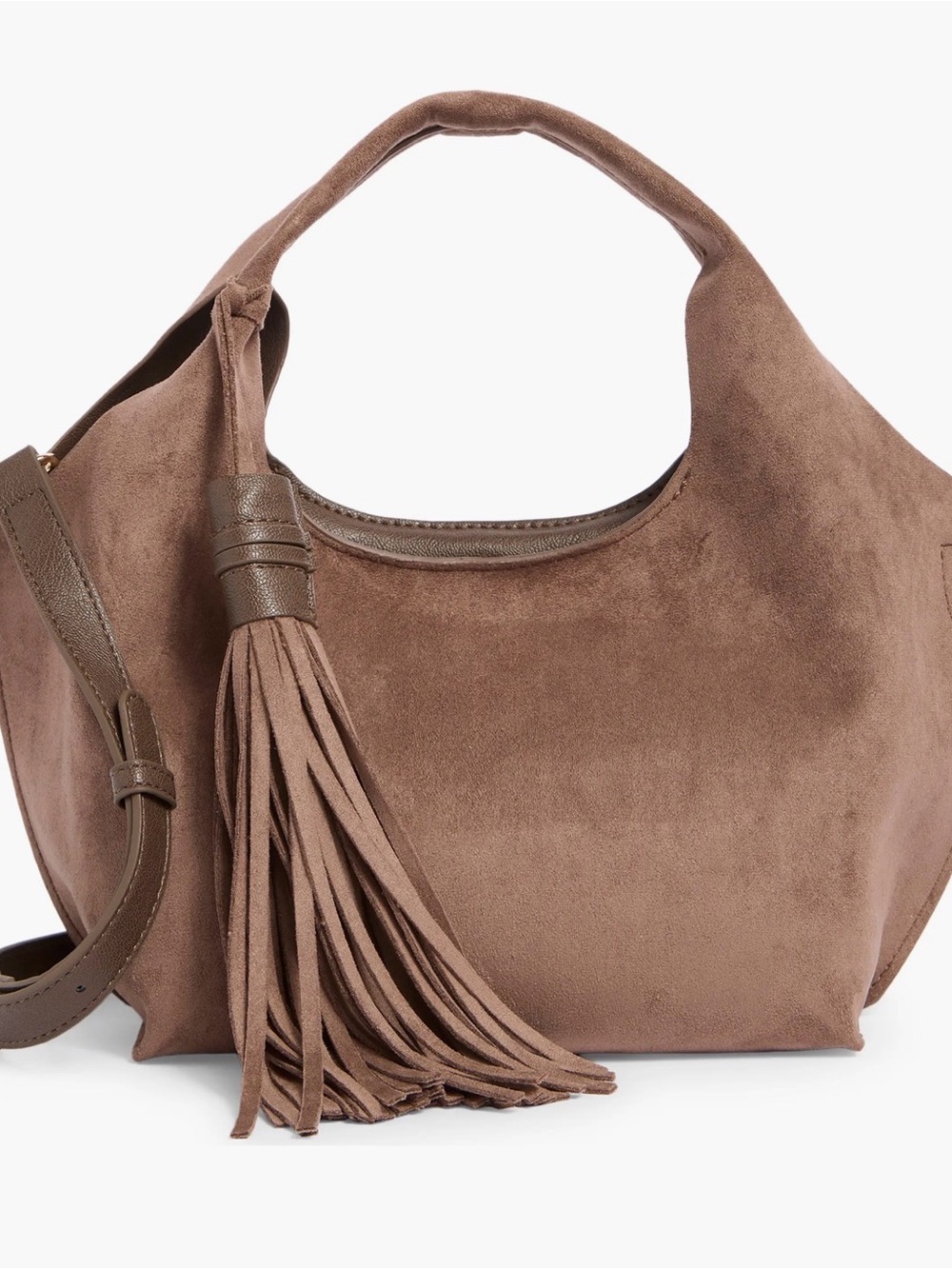 Galen Faux Suede Crossbody Bag